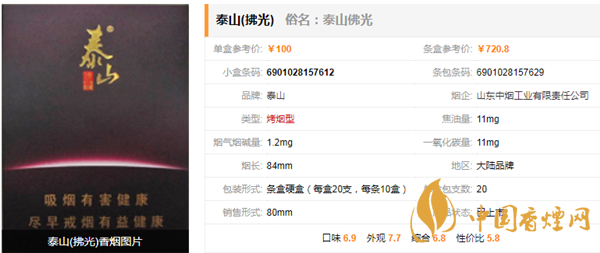 泰山拂光香煙怎么樣 泰山拂光香煙價(jià)格參數(shù)及口感評測